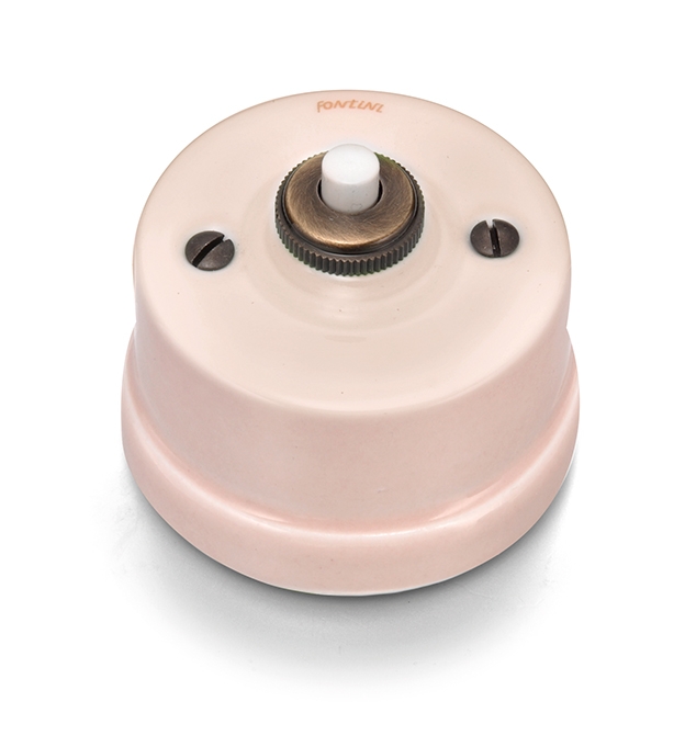 Garby drukknop 10A/250V, 24V DC porselein Camille