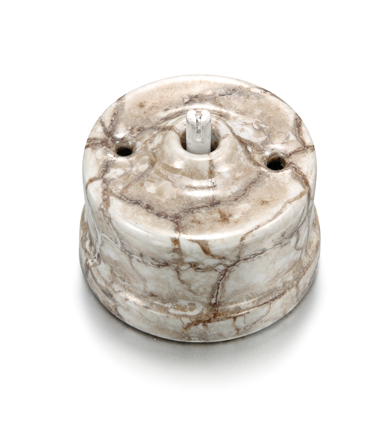 Garby double rotary push button switch 10A/250V AC porcelain decoration reggia