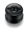 Garby dubbele draai/drukknop 10A/250V AC porselein zwart