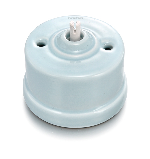 Garby double poussoir rotatif 10A/250V AC porcelaine Coton