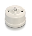 Garby double poussoir rotatif 10A/250V AC porcelaine Cru