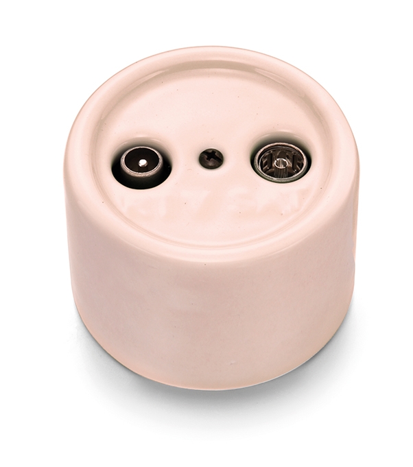 Garby final socket TV/SAT porcelain Camille