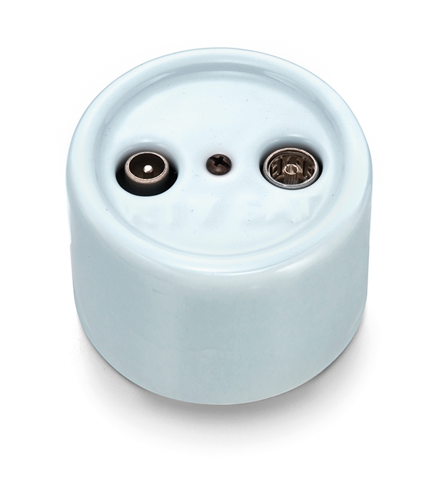 Garby TV/SAT intermediate socket B porcelain Coton