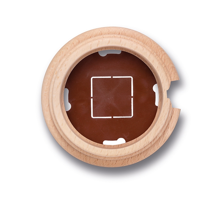 Garby socle 1 module avec passe-câble hêtre naturel
