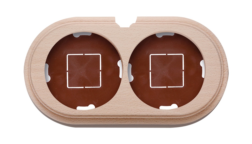 Garby basis 2 modules horizontaal met ingang hout naturel