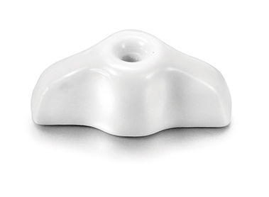 Garby bouton rotatif rétro porcelaine blanc