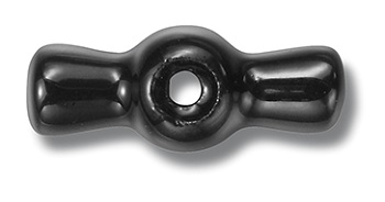 Garby butterfly knob porcelain black 5 pieces