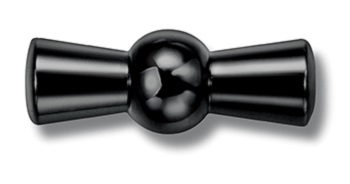 Garby butterfly knob black nickel