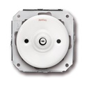 Garby Colonial draai/drukknop 10A/250V AC porselein wit