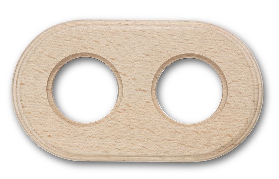 Garby Colonial afdekplaat 2 modules hout naturel