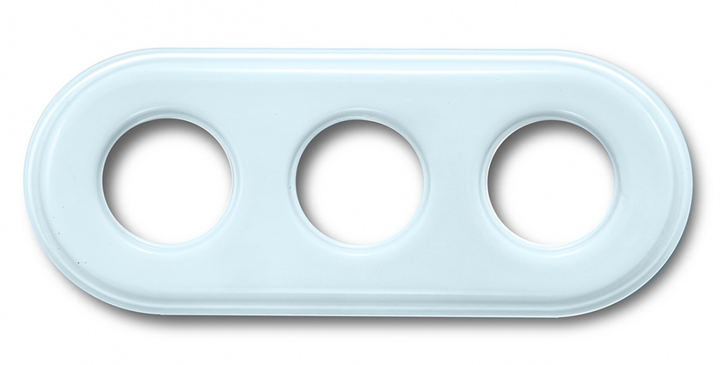 Garby Colonial afdekplaat 3 modules porselein Coton