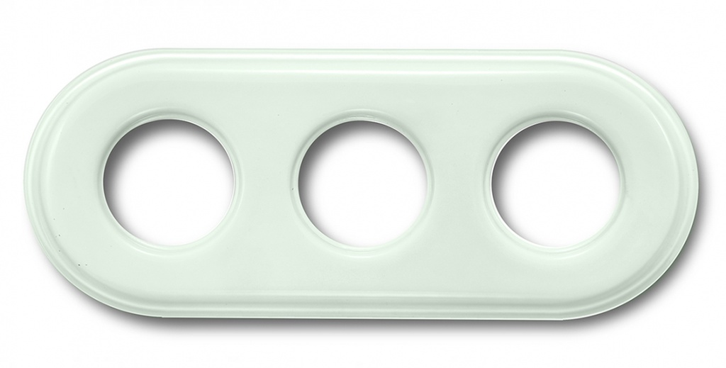 Garby Colonial afdekplaat 3 modules porselein Vert ille