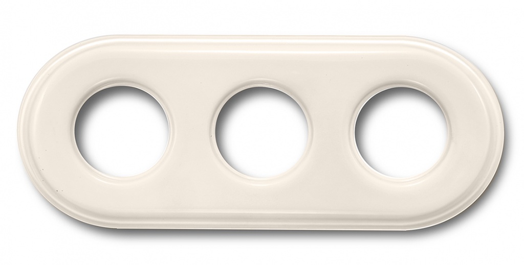Garby Colonial afdekplaat 3 modules porselein Cru