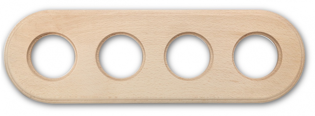 Garby Colonial afdekplaat 4 modules hout naturel