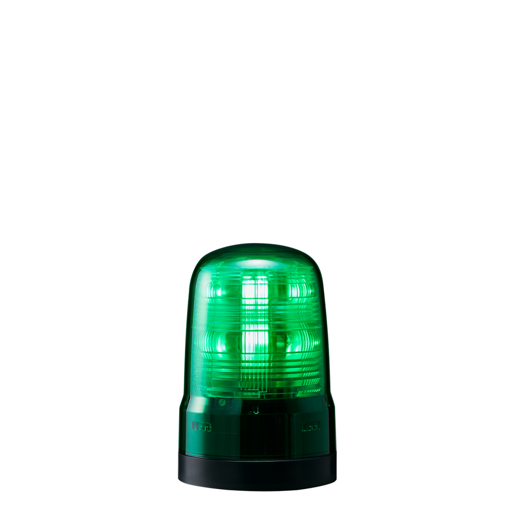 Multi-function LED beacon, IP66, Ø80mm 12-24V DC, terminal block/buzzer/green