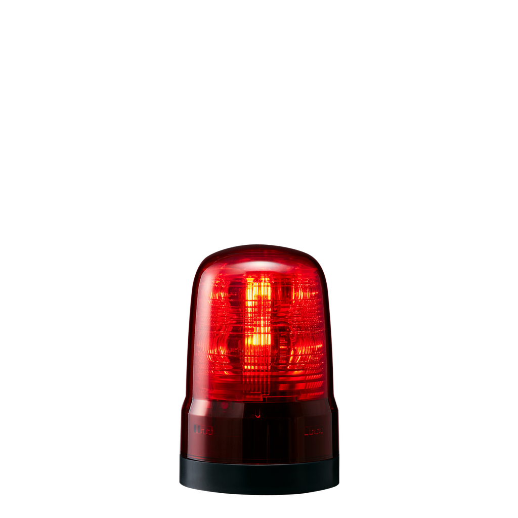 Multifunctionele LED-baken │ Ø80mm │ 12-24V DC │ aansluitklem │ zoemer │ rood