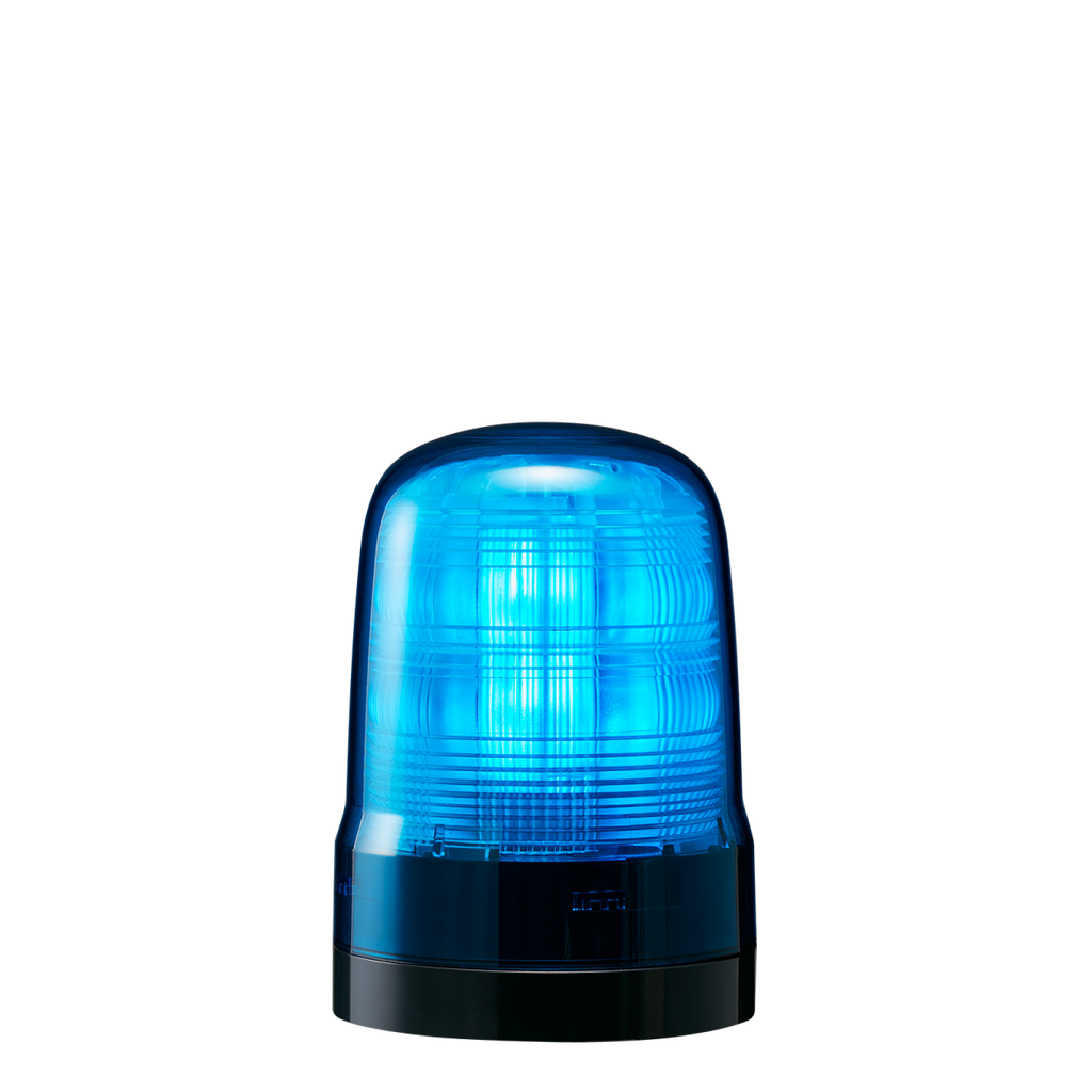 Multifunctionele LED baken Ø100mm │ 12-24V DC │ aansluitklem │ blauw