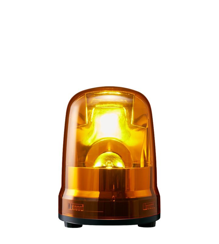 LED rotation beacon, IP23, Ø150mm 100-240V AC, cable/yellow