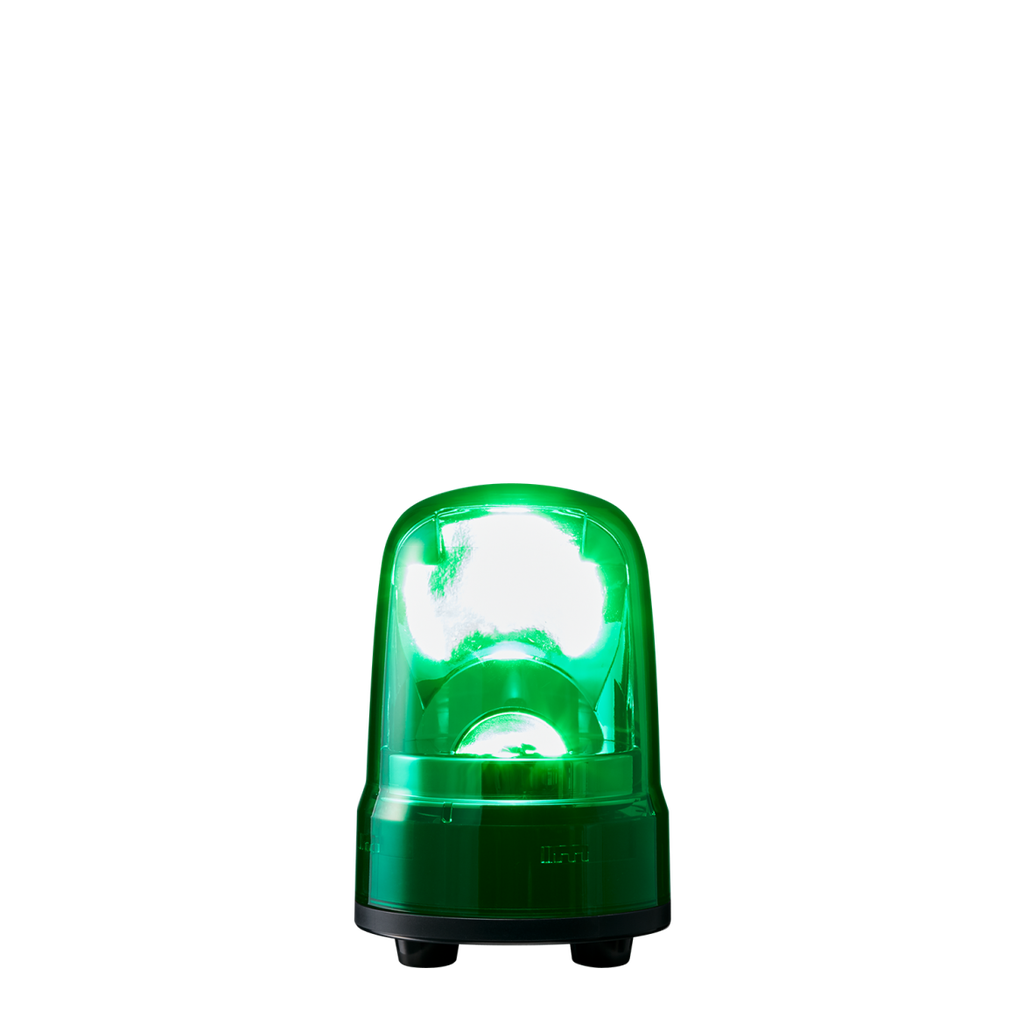Gyrophare à LED │ Ø80mm │ 12-24V DC │ câble │ vert