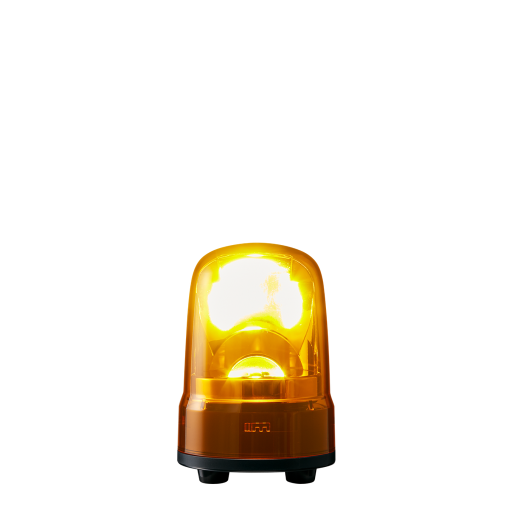 LED rotation beacon, IP23, Ø80mm 100-240V AC, cable/yellow