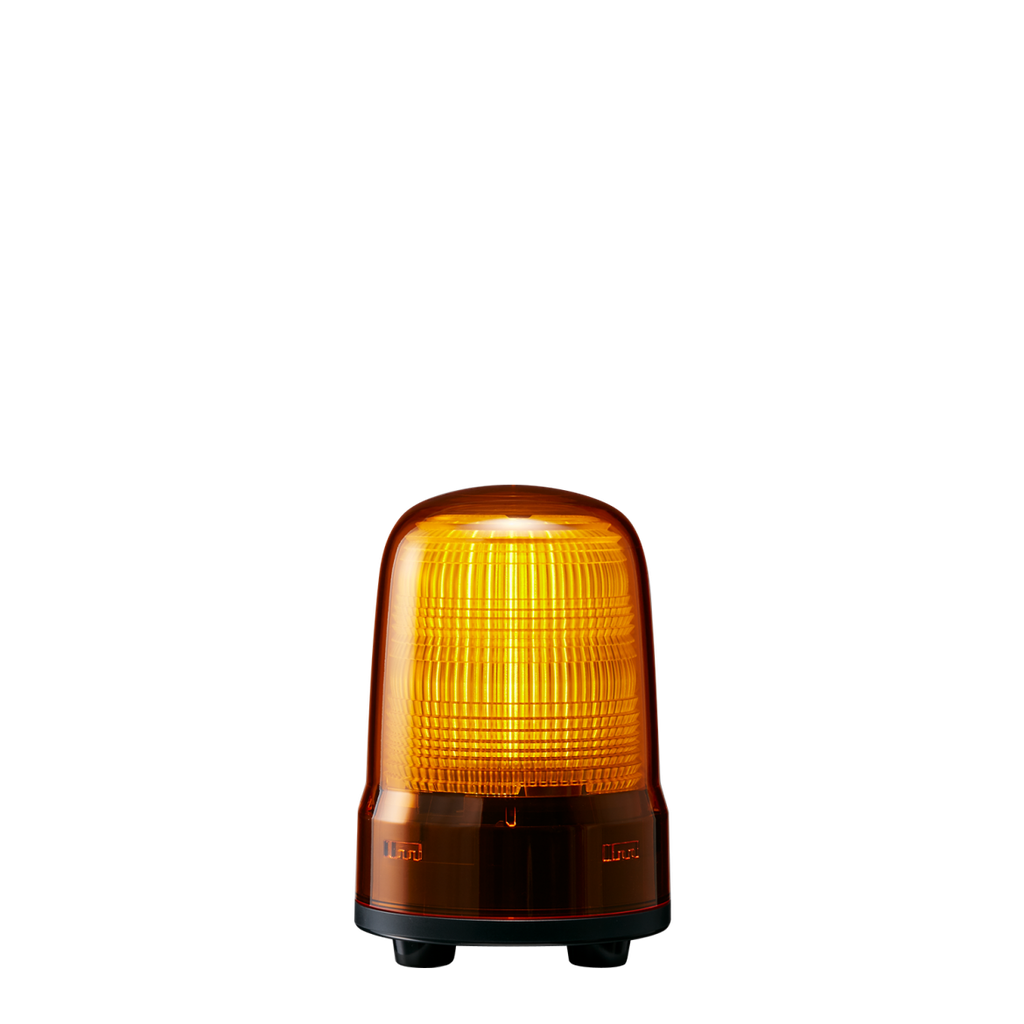 LED steady/flash beacon, IP23, Ø80mm 100-240V AC, cable/yellow