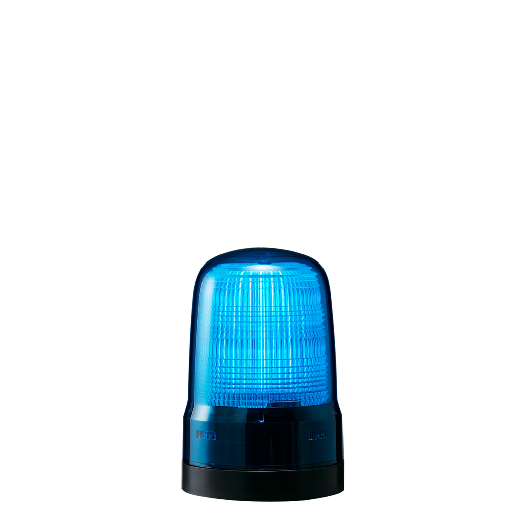 Balise LED │ fixe/flash │ Ø80mm │ 100-240V AC │ bornier │ bleu
