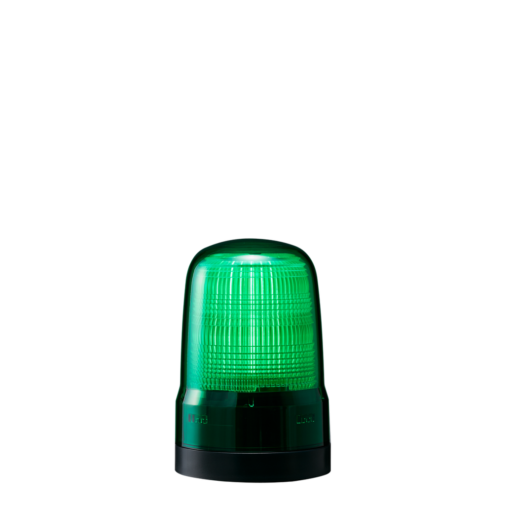 Balise LED │ fixe/flash │ Ø80mm │ 100-240V AC │ bornier │ vert