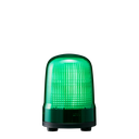 LED  beacon, IP23, Ø100mm, 12-24V DC, cable, green
