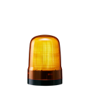 LED steady/flash beacon, IP66, Ø100mm 12-24V DC, terminal block/buzzer/yellow