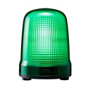 LED steady/flash beacon, IP23, Ø150mm 12-24V DC, cable/green