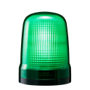 LED steady/flash beacon, IP66, Ø150mm 12-24V DC, terminal block/green