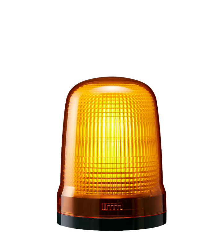 LED beacon, IP66, Ø150mm, 100-240V AC, terminal block, yellow