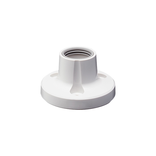 Circular pedestal for N-type aluminum pole, off-white