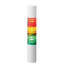 LED signal tower LR4 with buzzer, direct mount, Ø40mm, 24V DC, off-white, red/yellow/green