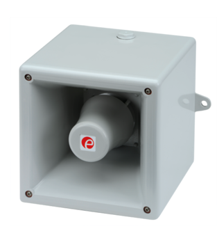 Powerful alarm horn sounder │ recording function │ max. 126dB @ 1m │ 14-30V DC │ grey