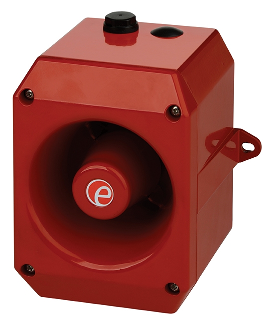 Sirène multi-tons électronique │ boîtier en aluminium │ max. 119dB @ 1m │ 10-30V DC │ rouge