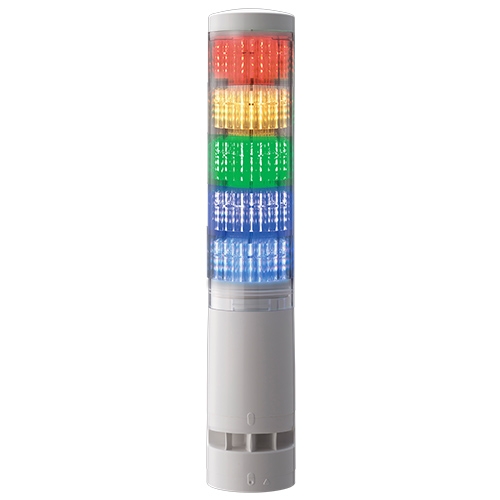 LED signal tower, Ø60mm, 24VDC, multicolor, flash/buzzer, direct mount, IP54, off-white