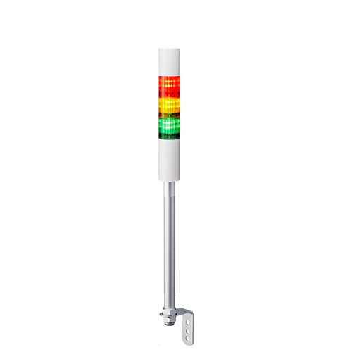 LED signaaltoren LR4 │ flits/zoemer │ paalmontage/kabel │ Ø40mm │ 24V DC │ zilver
