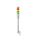 LED signaaltoren LR4 │ paalmontage/kabel │ Ø40mm │ 24V DC │ zilver
