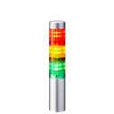LED signal tower LR4, direct mount, Ø40mm, cable, 24V DC, silver, red/yellow/green