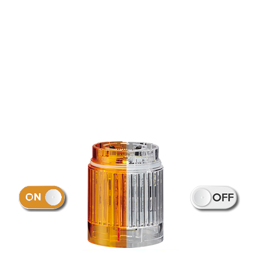 LED module, Ø40mm, amber, clear lens