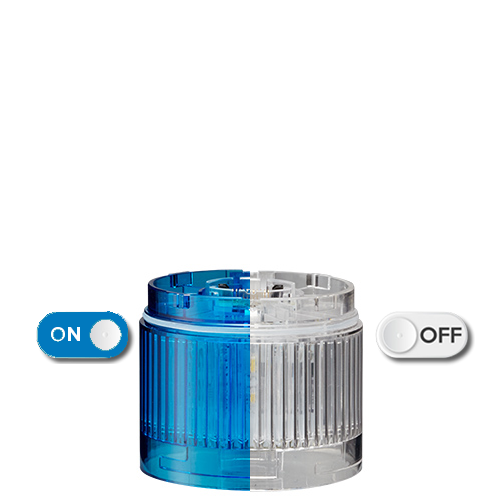 LED module, Ø60mm, blue, clear lens