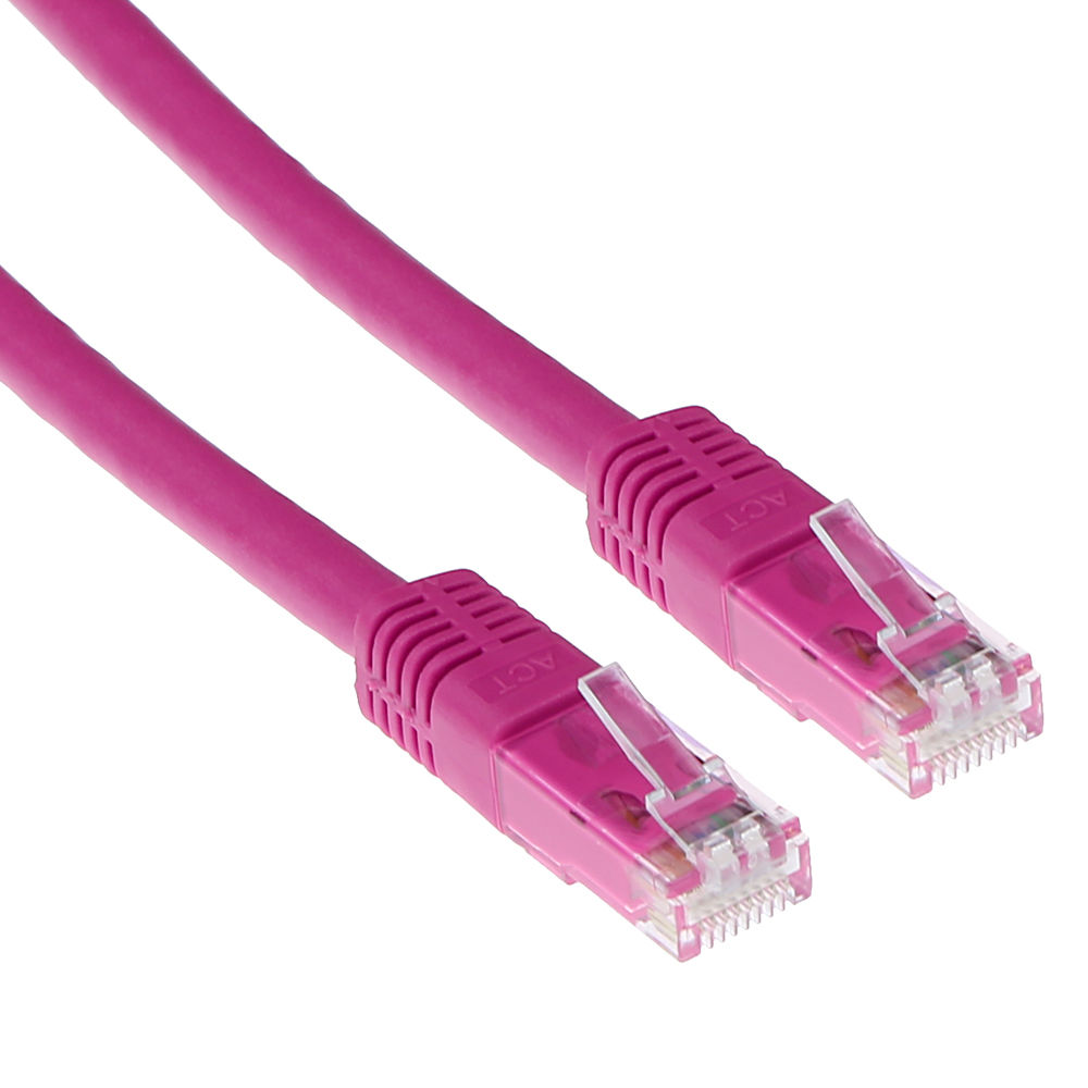Câble de raccordement │ UTP │ CAT6A │ RJ45 │ rose │ 1m