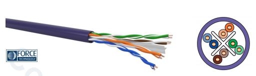 Câble d'installation│ Cat.6A │ U/UTP │ 500Mhz │ LSZH │ B2ca │ violet │ 500m