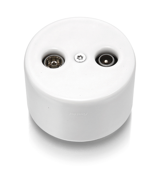 DO surface installation TV/SAT intermediate socket B porcelain white