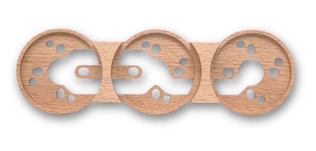 DO installation en saillie socle 3 modules hêtre naturel