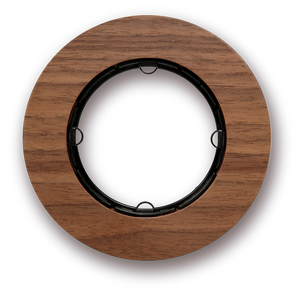 DO installation encastrée plaque de finition 1 module bois noyer
