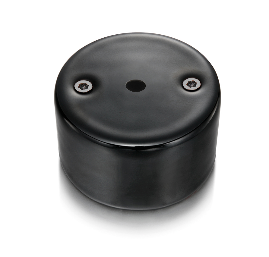 DO surface installation cable outlet porcelain black, screws black nickel