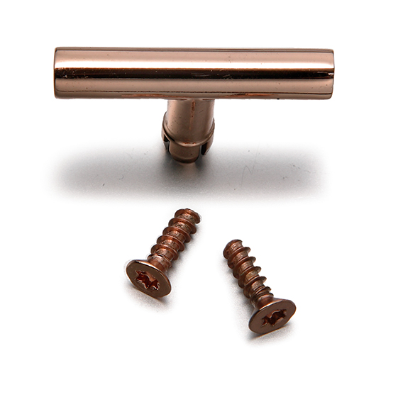 DO surface installation butterfly knob with screws copper
