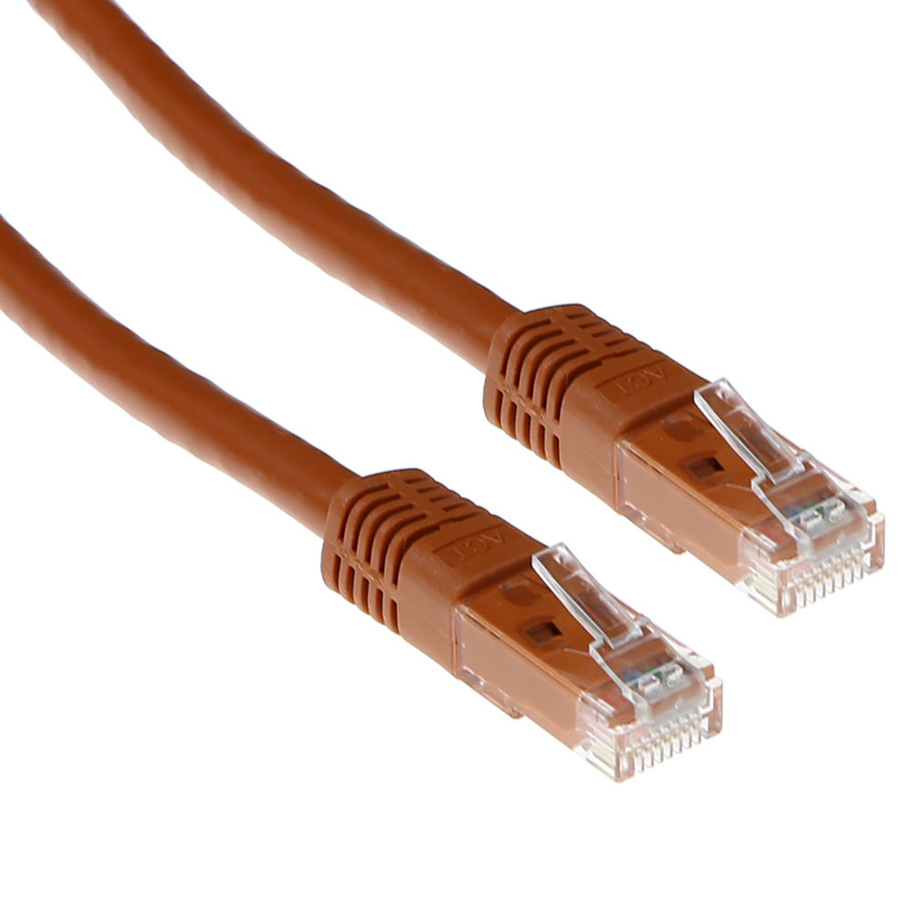 ACT patch cable │ UTP │ CAT5E │ RJ45 │ brown │ 0,5m